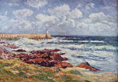 Harbor Pier of Audierne by Henry Moret